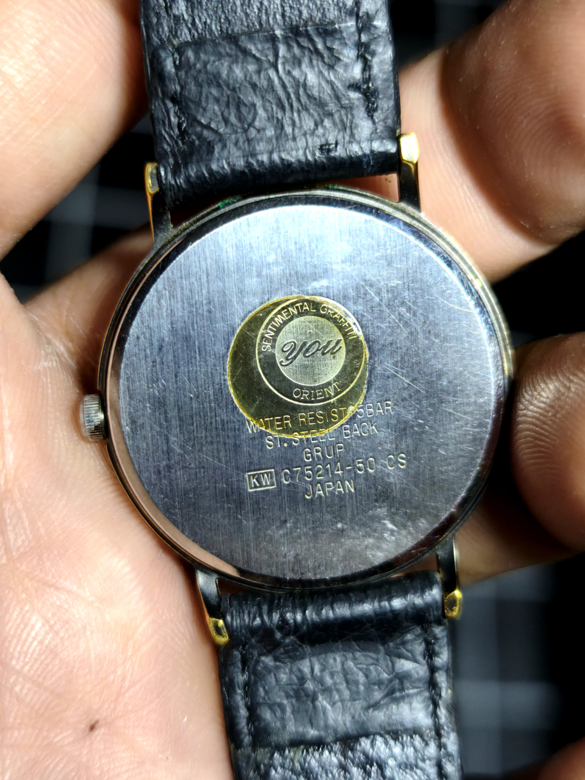 Orient YOU Sentimental Graffiti Anime Collab Vintage Gold Bezel Quartz Watch