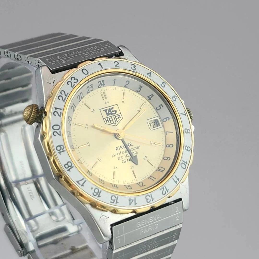 TAG Heuer Airline GMT 895.413 Quartz Stainless Steel 35mm Gold Dial