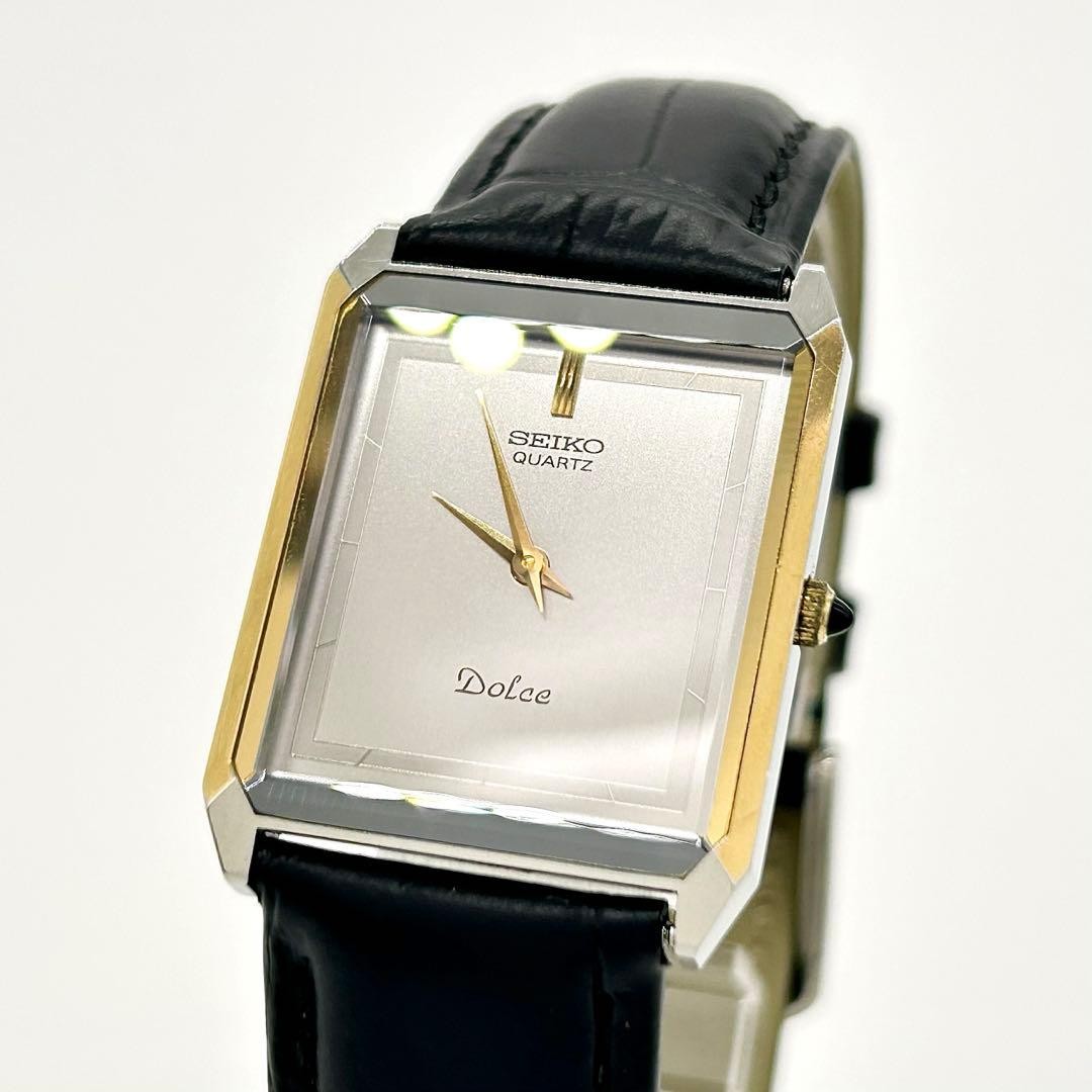 SEIKO Dolce 7730-5030 Quartz Rectangular Watch Used