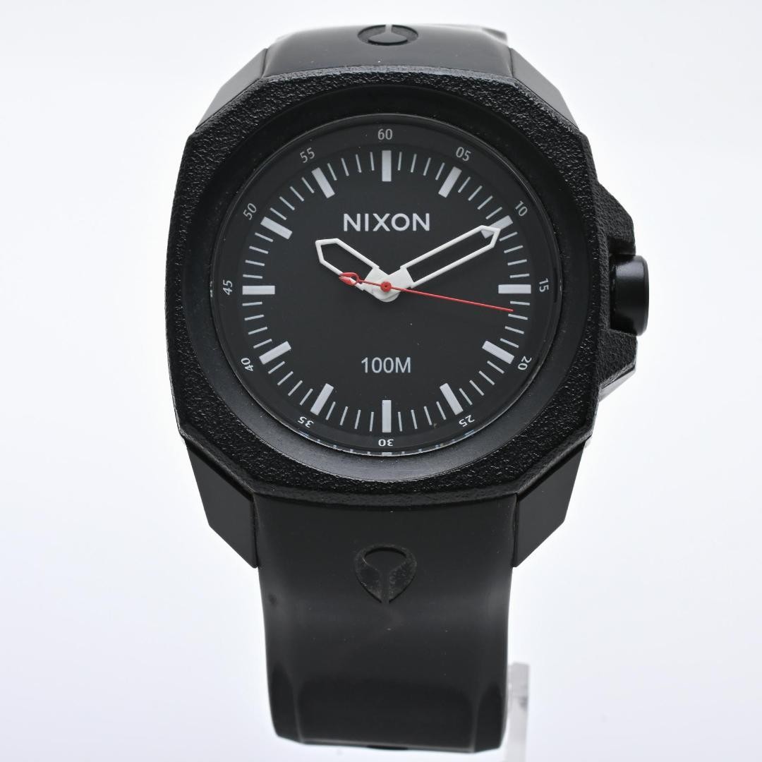 NIXON THE RUCKUS Watch Black Polycarbonate Quartz Timepiece Excellent