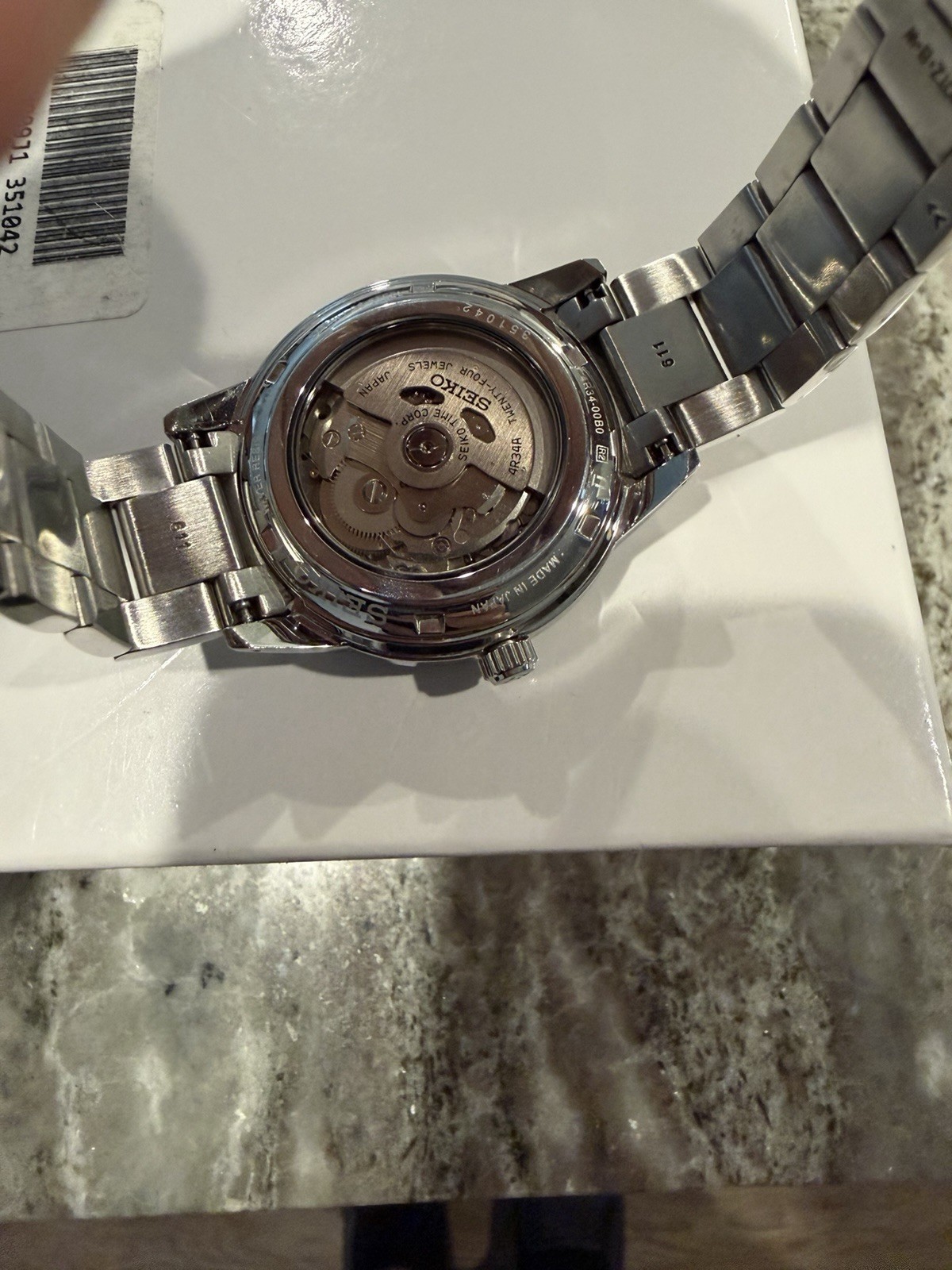 Seiko Presage SSK009 Men’s Automatic GMT Watch Blue Dial SS Bracelet 40.5mm