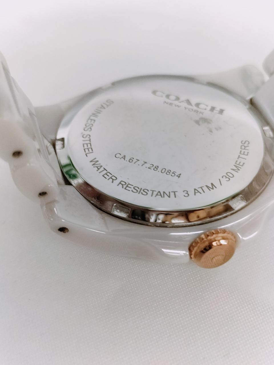 Coach Women’s Quartz Watch Analog Gold-Tone 1-Month Warranty