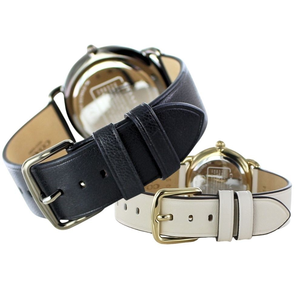 Coach Watch Hand Pair Watch Leather Belt Black Ivory Pair 14602719 / 14504305