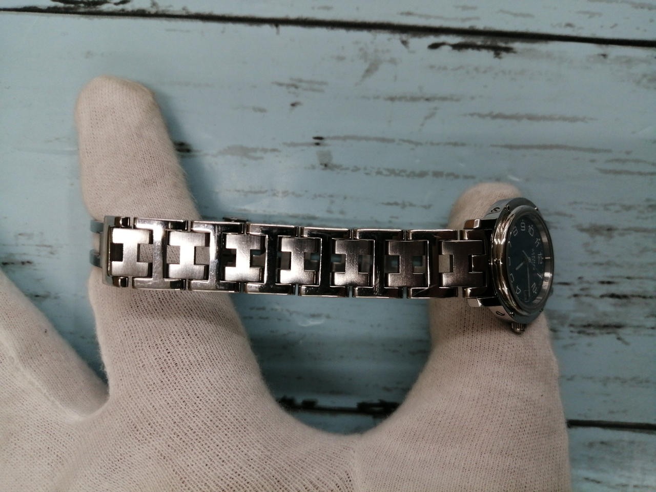 [B1N] Hermes Clipper CL4.210 Stainless Steel Blue Dial Quartz Ladies [w2p]