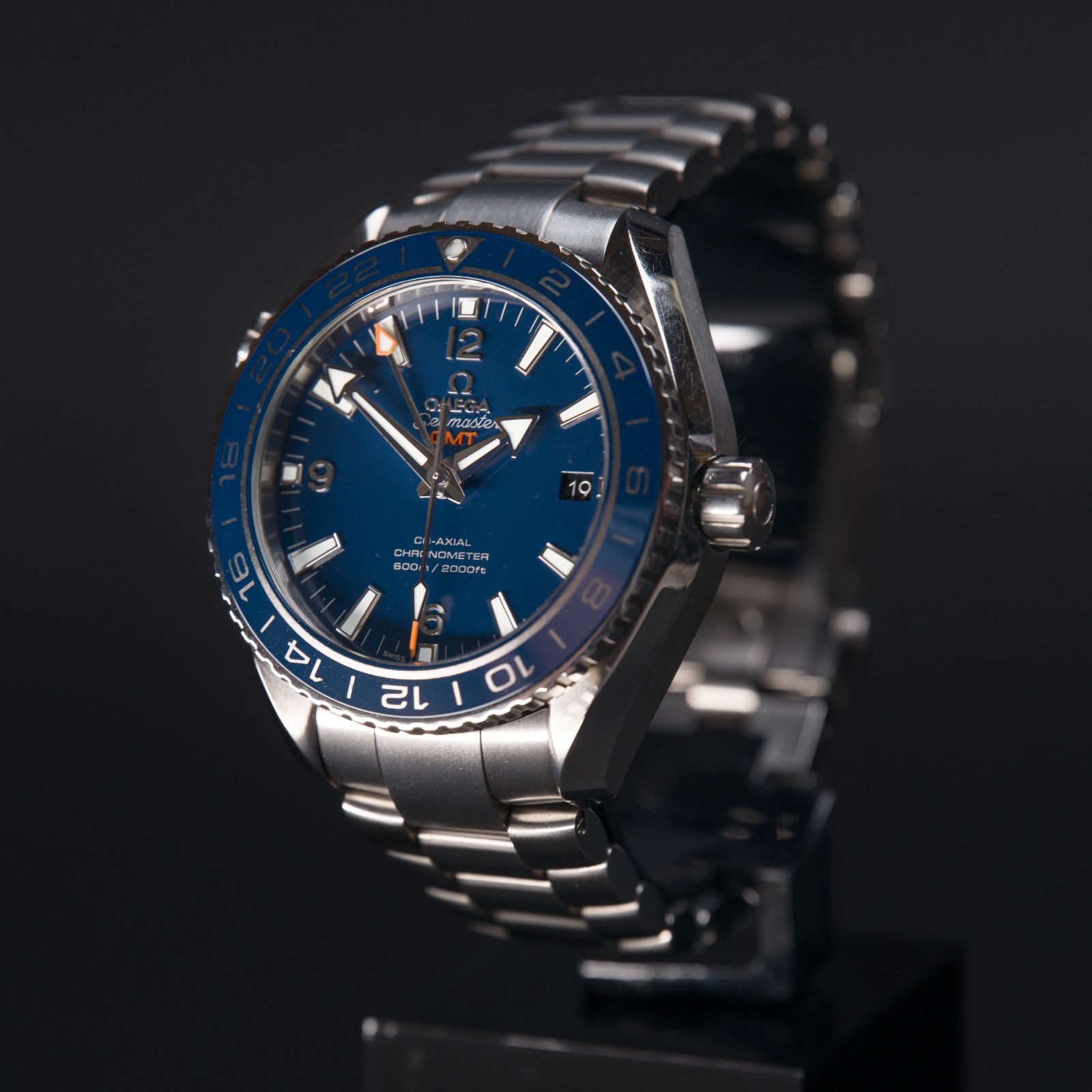 Omega Planet Ocean Titanium GMT 44 Blue Dial