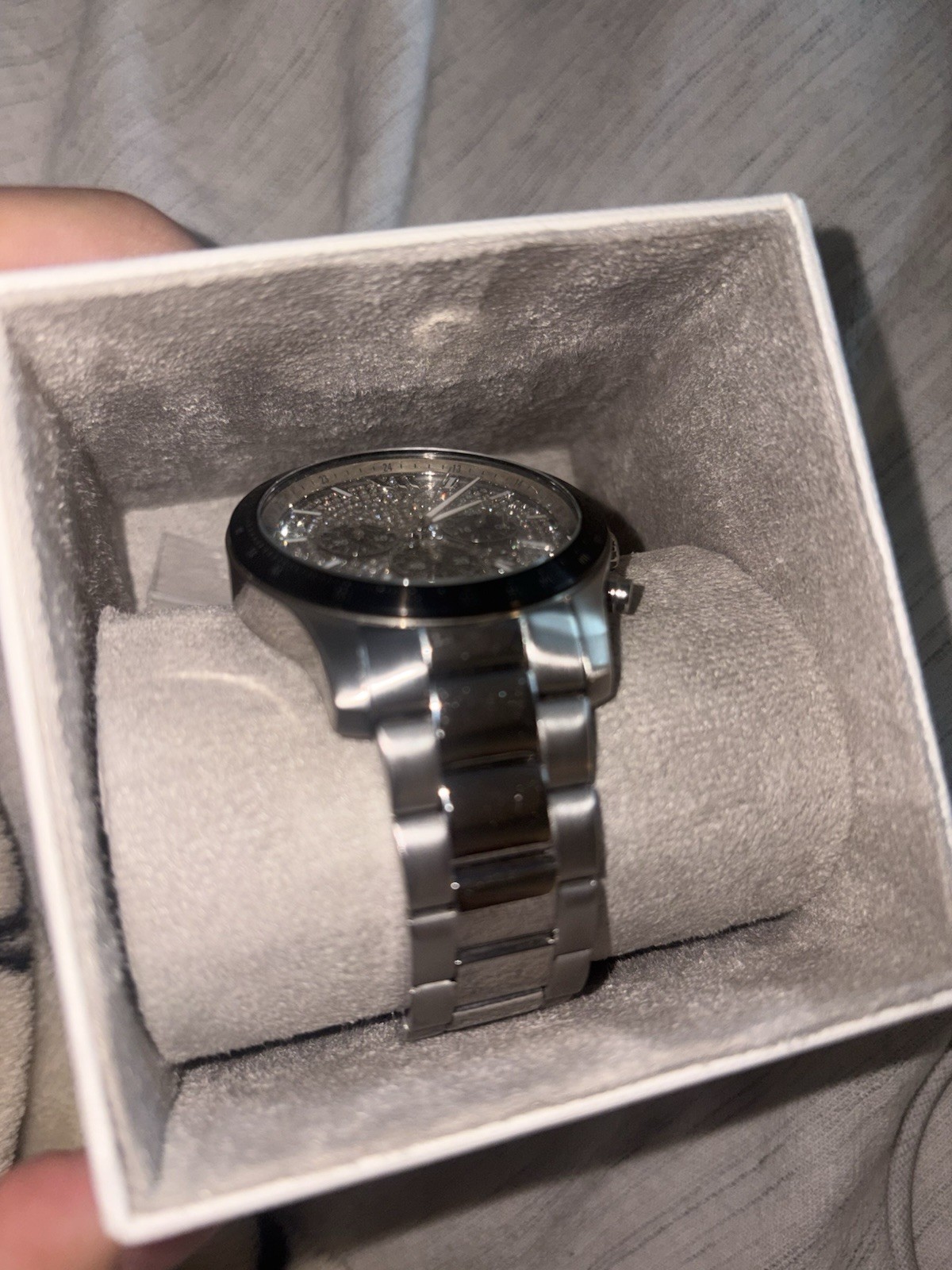 Michael Kors Runway Men’s Chronograph Quartz 45mm Gray Steel 50m Box