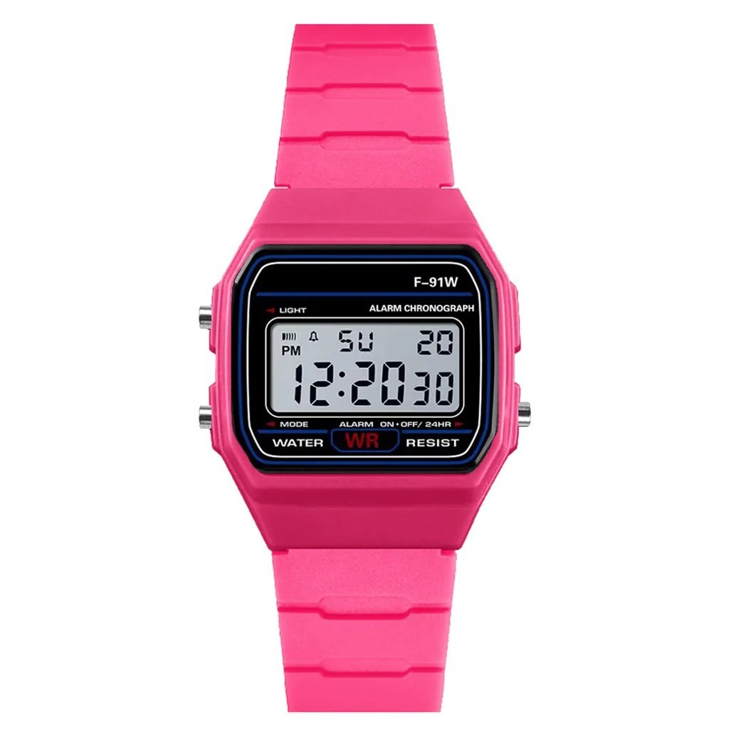 F91W Classic Digital Watch Retro Sports Alarm Stopwatch LED Unisex Multicolour