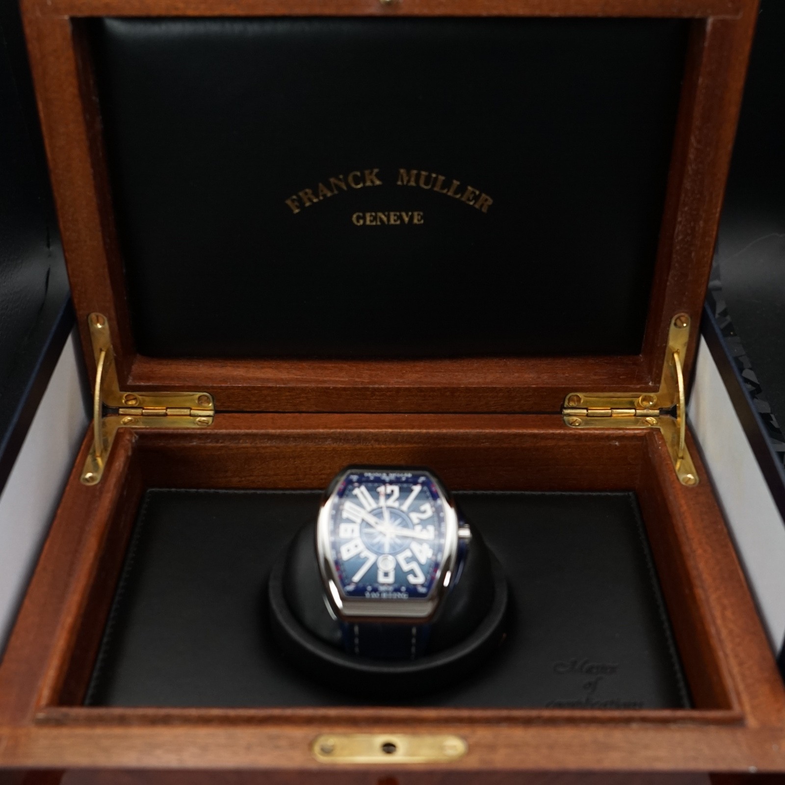 Franck Muller Vanguard Yachting Blue Stainless Steel 45mm V45SCDT – Full Set