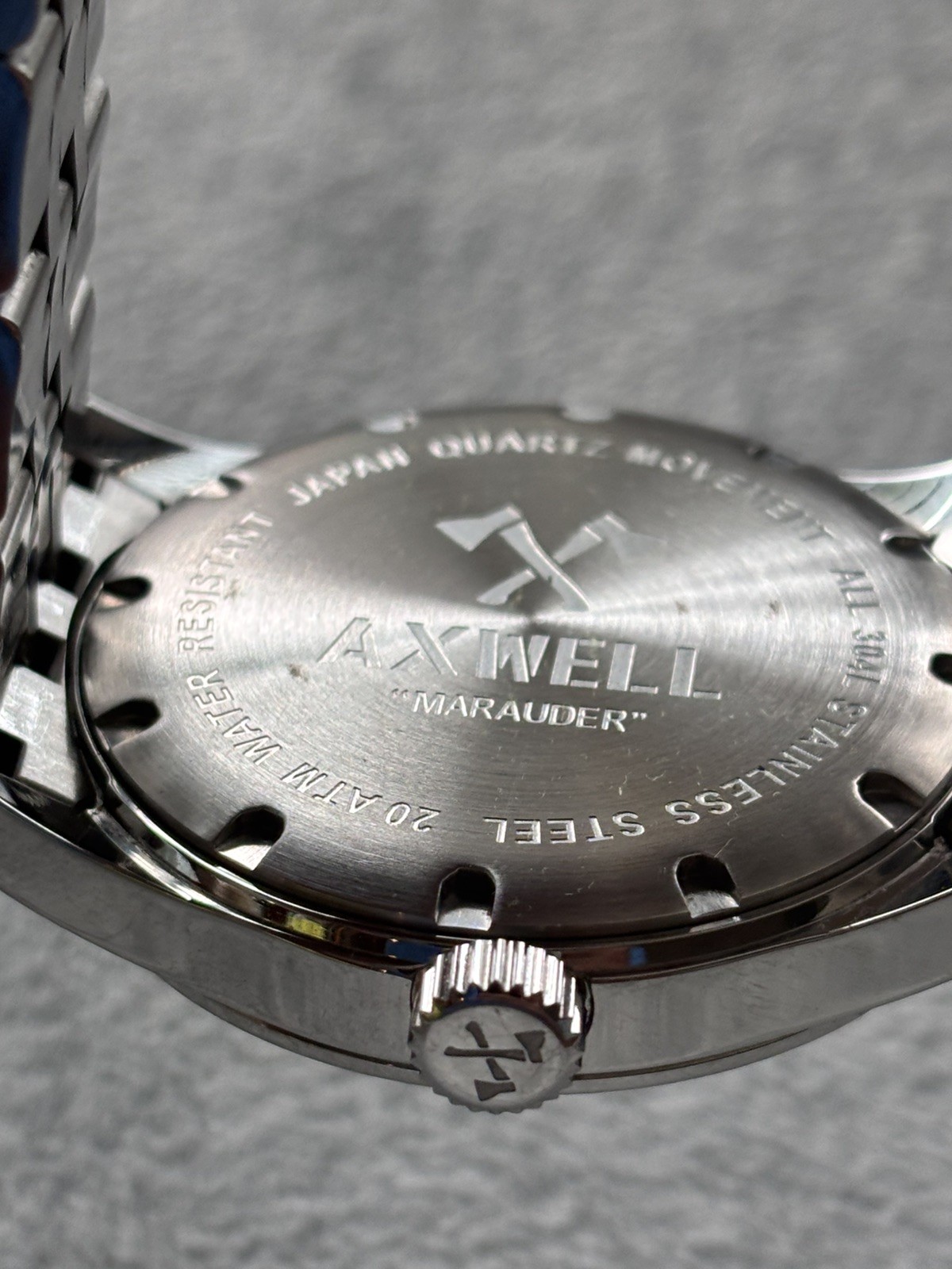 Axwell Marauder Bracelet Watch w/Date, Men’s Quartz Red/Burgundy dial