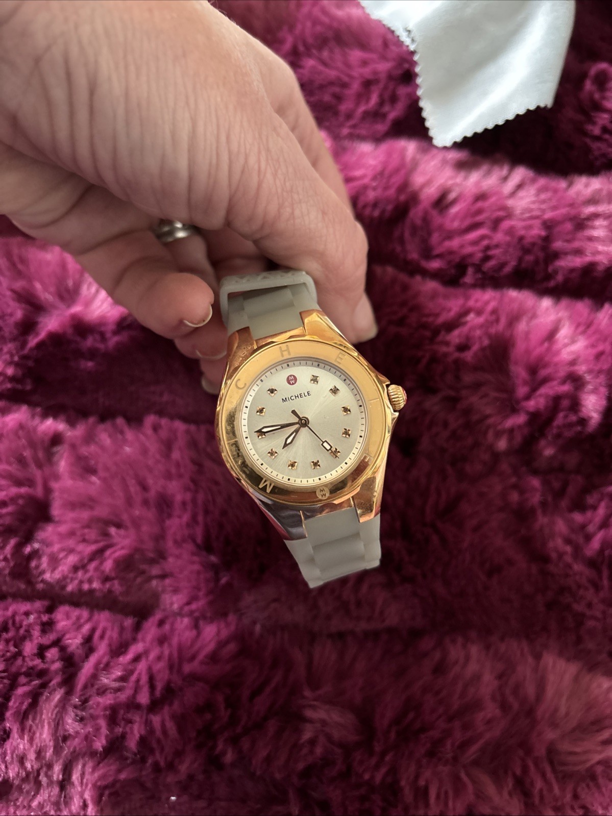 Michele Tahitian Rose Gold Watch – MWW12P000010 – New Battery