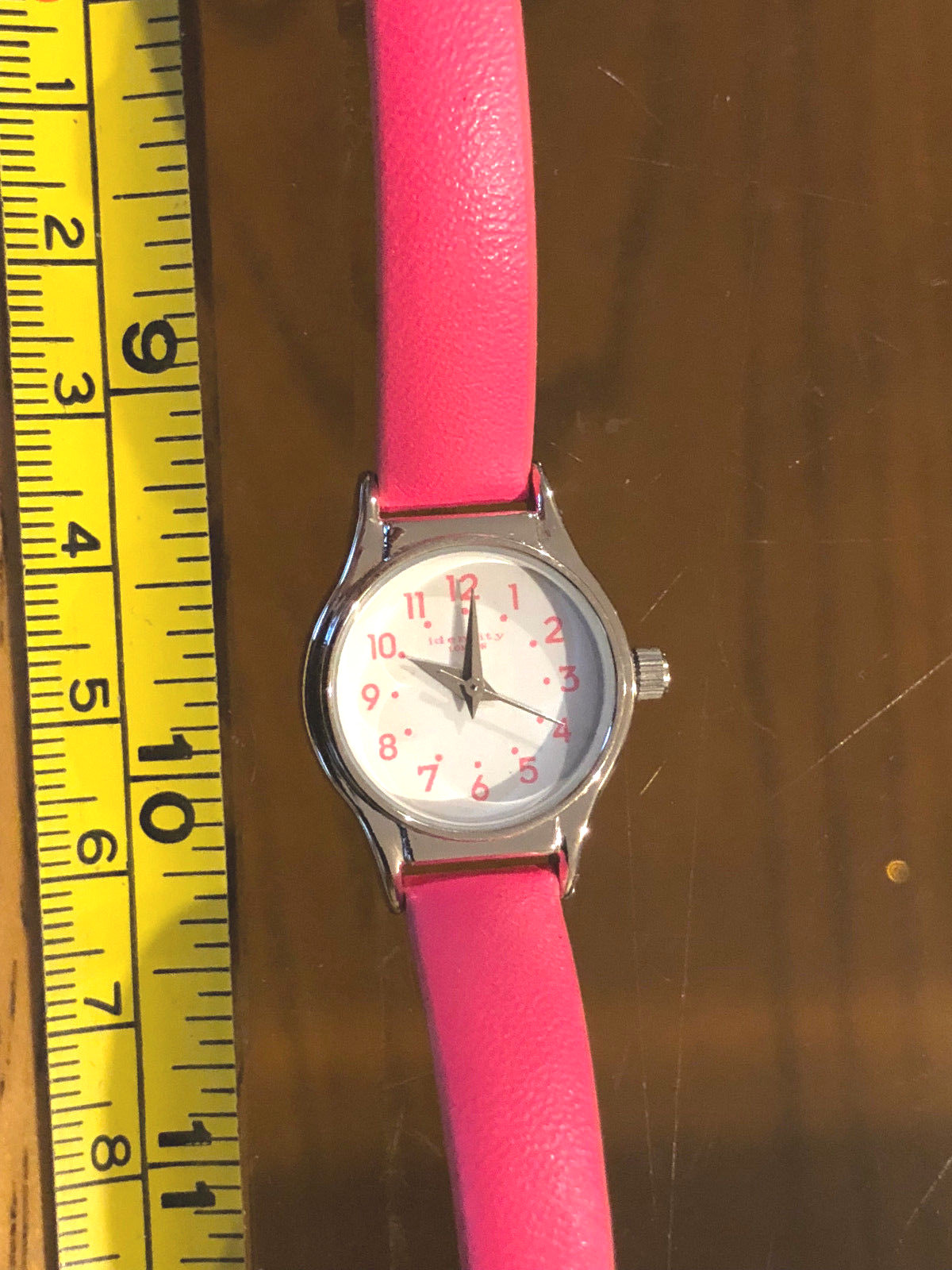 Watch Identity London Pink White Thin Strap New Time Wristwatch Needs Battery