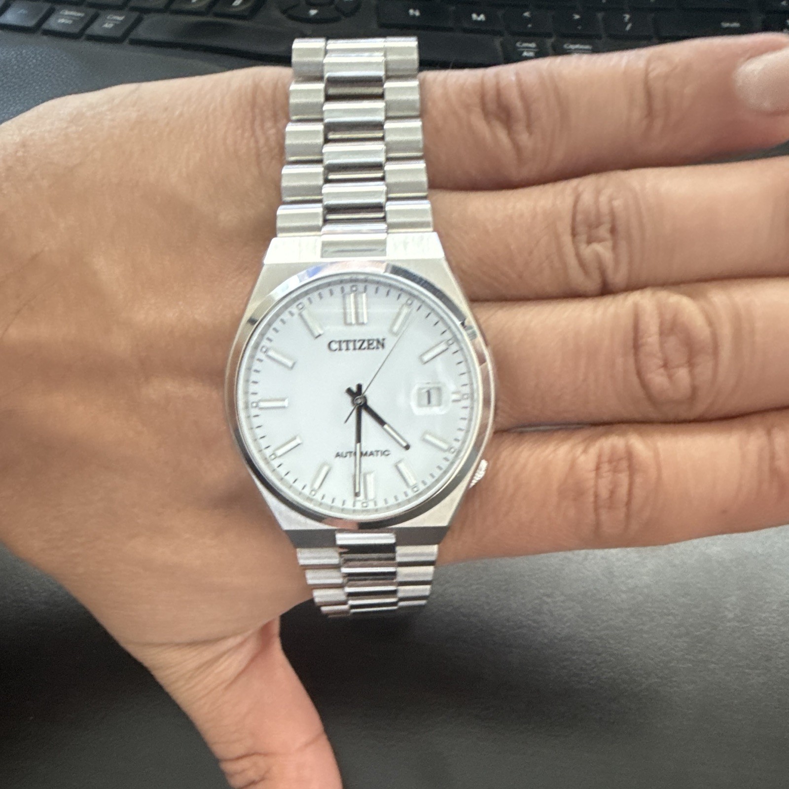 Citizen Tsuyosa Men’s Automatic 40mm White Dial SS Bracelet Date 50m