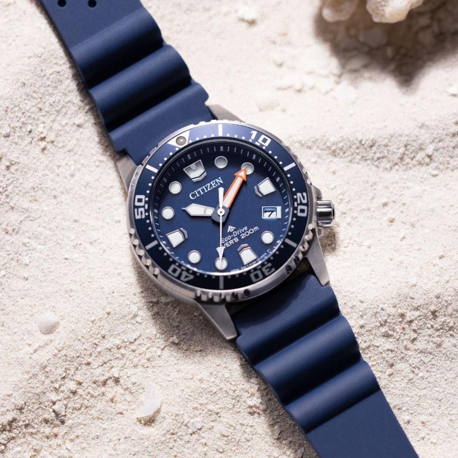 CITIZEN EO2021-05L Promaster Eco-Drive 200m Midsize Diver Blue Rubber Watch