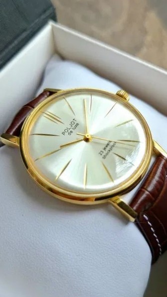 Vintage Poljot De Luxe 23 Jewels USSR Serviced Ultra Slim Mechanical Watch