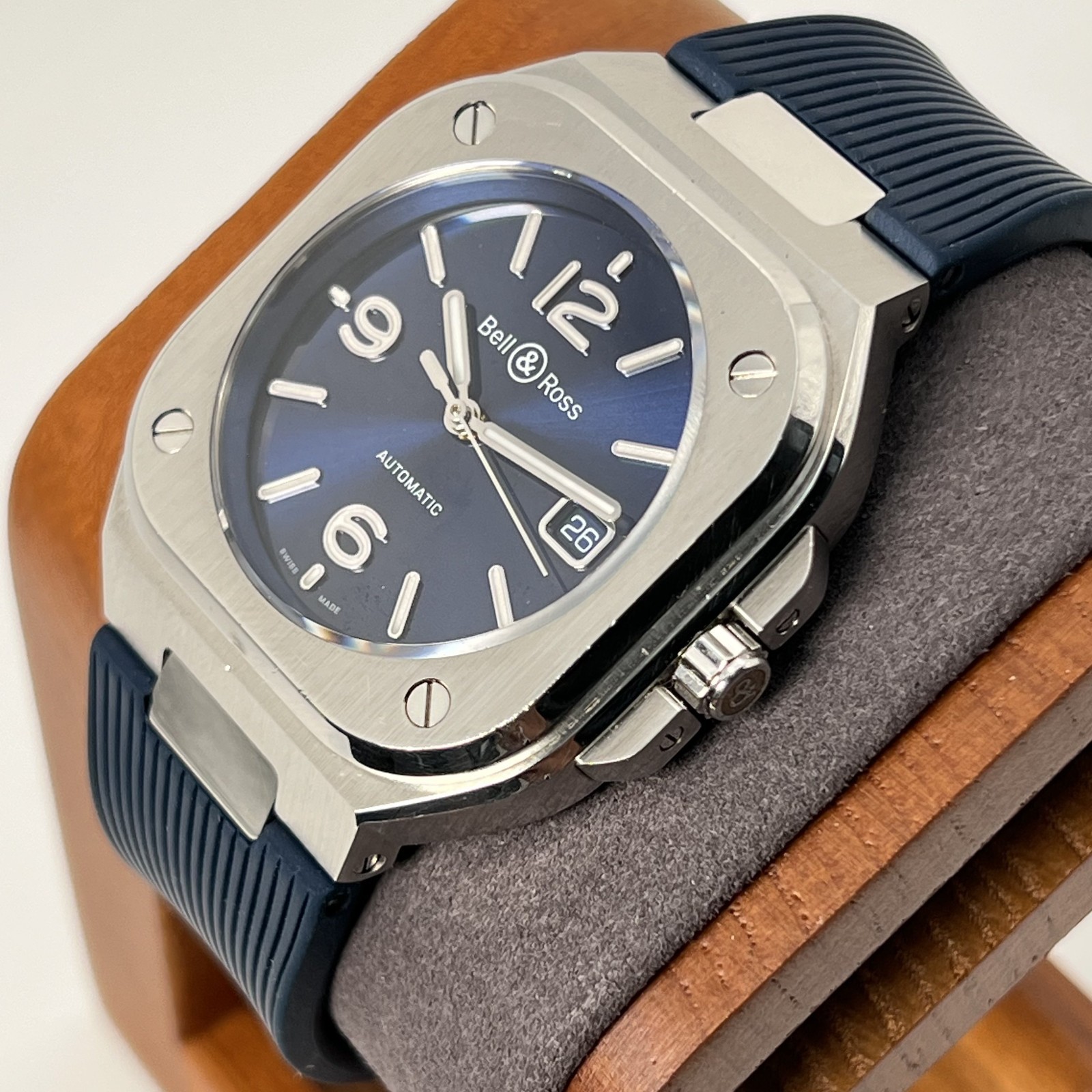 Bell & Ross BR05 Blue Steel Automatic Date 40mm Blue Dial Men Watch Square
