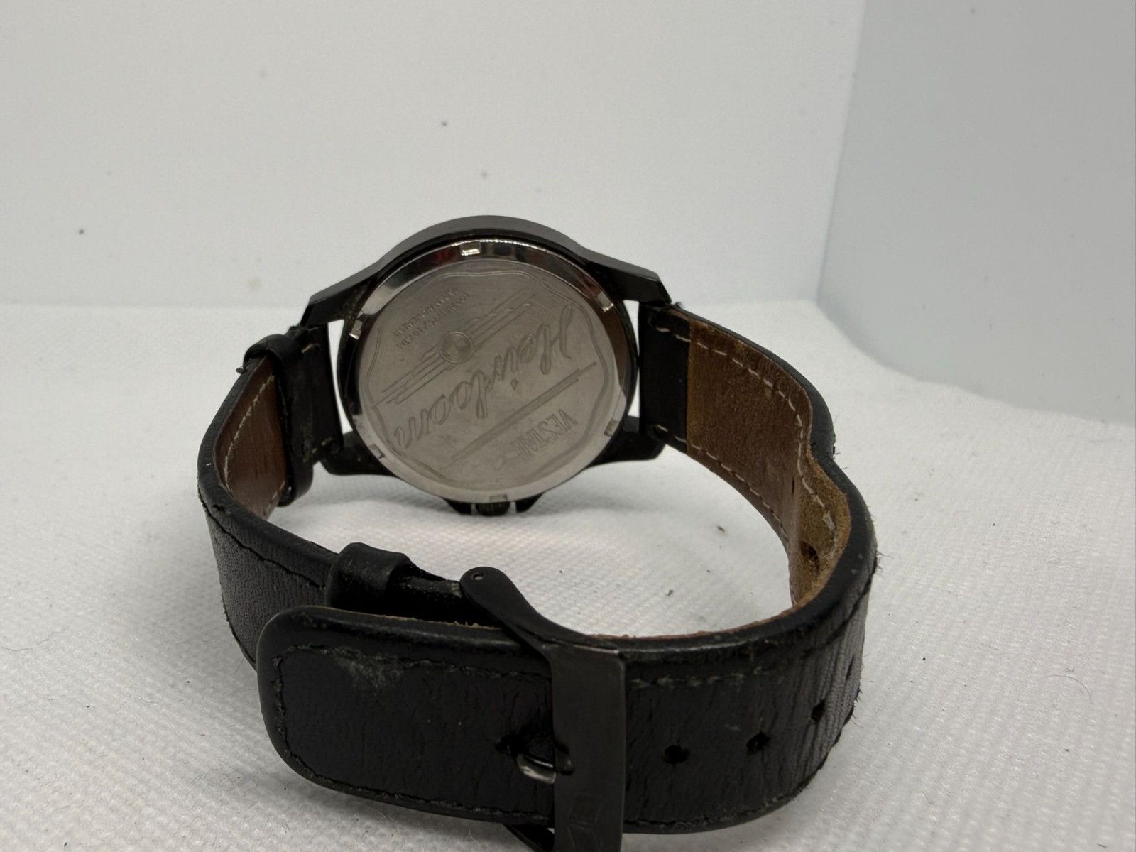 Vestal Heirloom Watch Matte Black Case Dark Grey Dial Luminous Hands