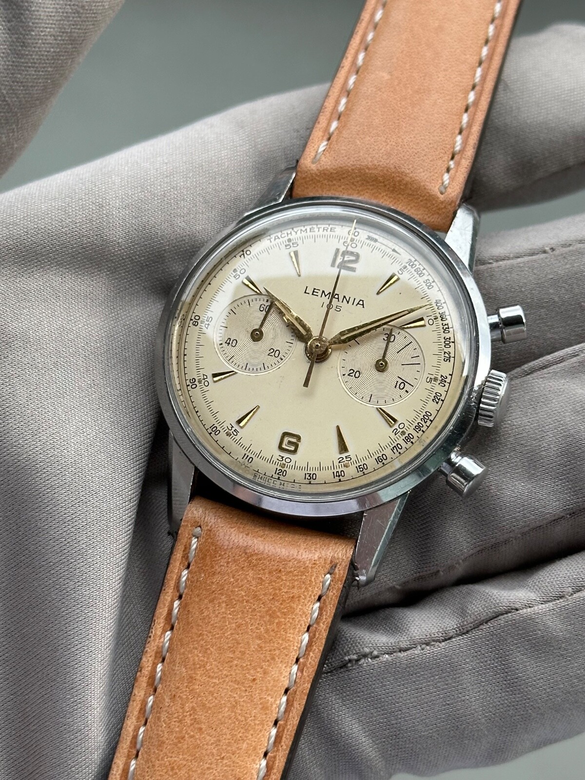 Vintage Lemania 105 Chronograph Caliber 1277 34.5mm Ref. 806-2 *SERVICED*