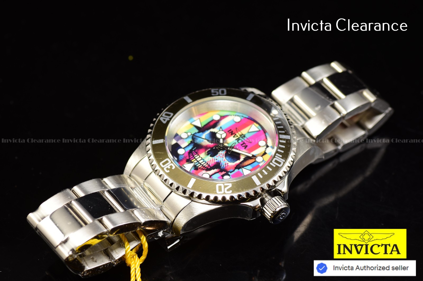 Invicta Men’s Racing JM Limited Edition Chronograph Black Dial Mesh Band Watch