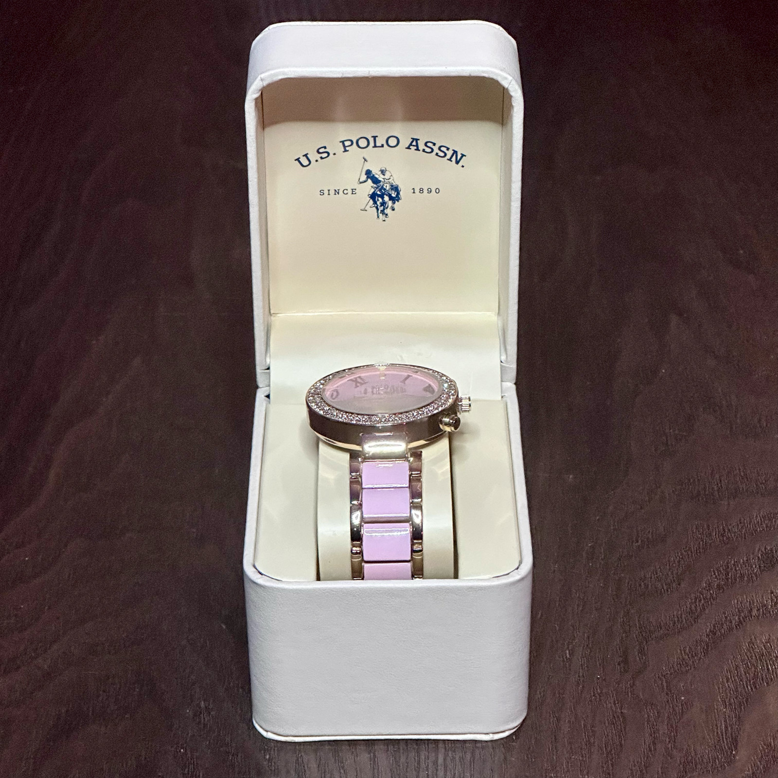 U.S. Polo Assn. Women’s USC40063 Gold-Tone and Pink Bracelet Watch