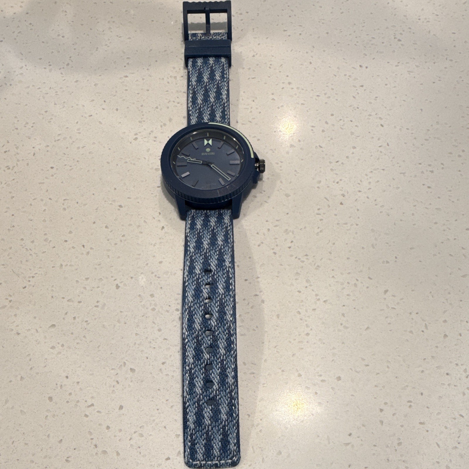 MVMT Ocean Plastic Solar Powered 30m WR Blue Analog Dial Fabric Strap