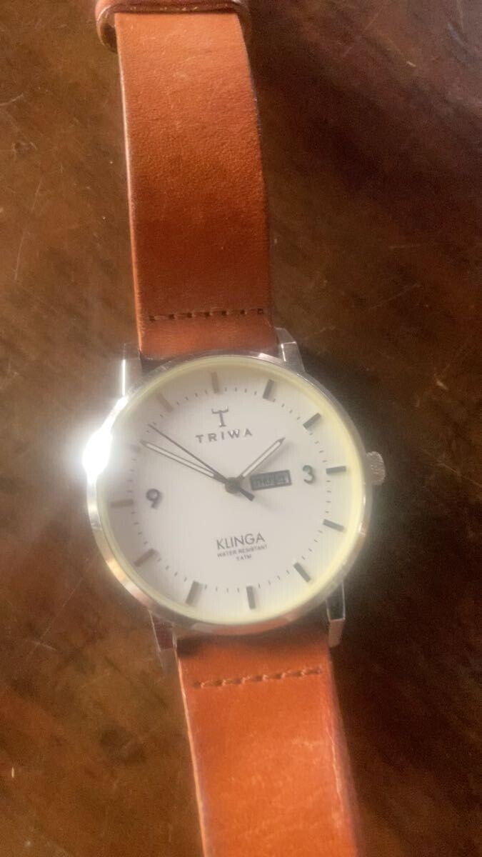 TRIWA Authentic KLINGA Men Quartz Day Date Dress Watch 5 ATM Sweden 20mm