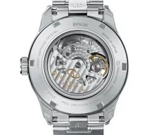 Orient Star RK-AT0002L Automatic Semi-Skeleton Open Heart Navy made in Japan