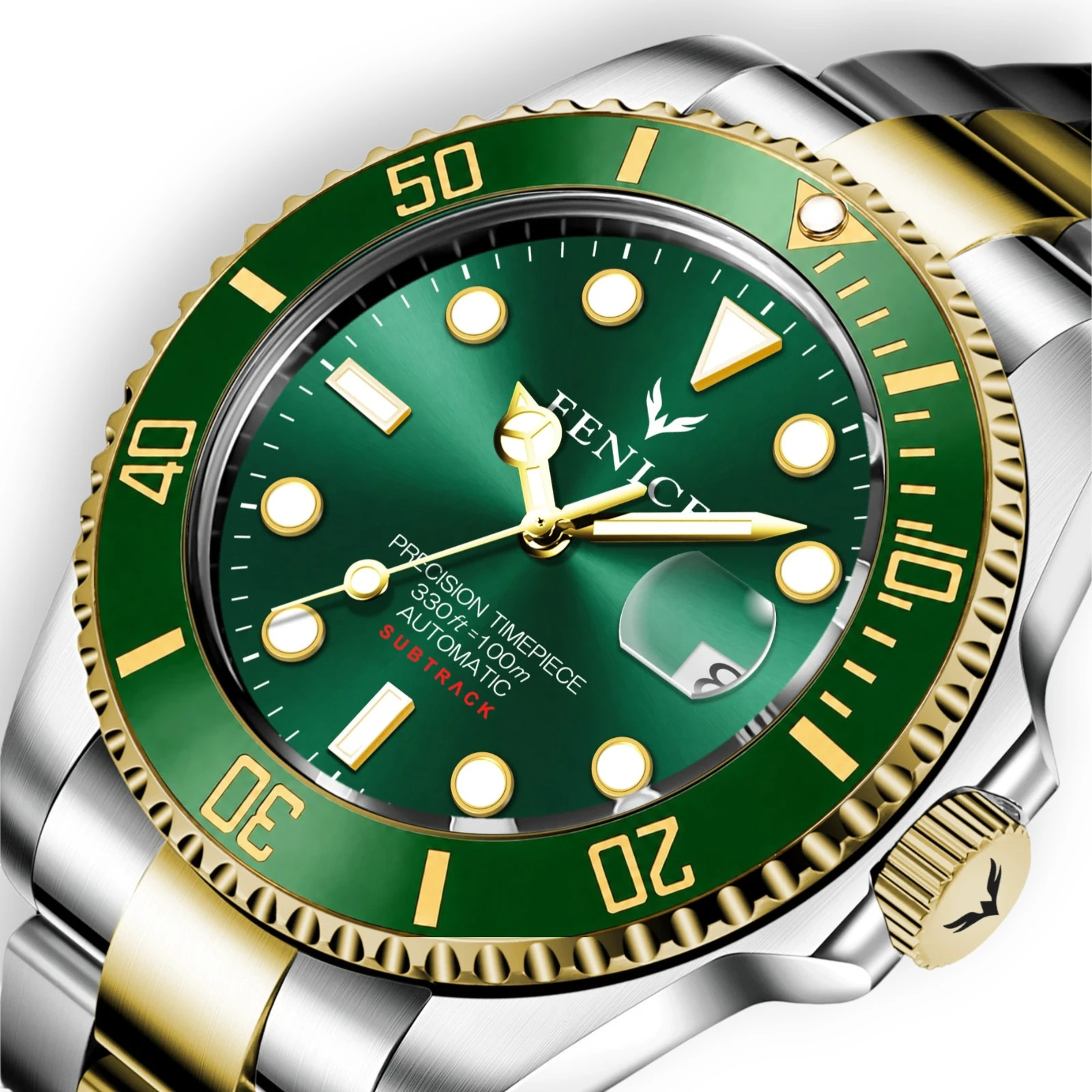 Phoenix Subtrack Imperium Green 10ATM Automatic Watch with Miyota Movement