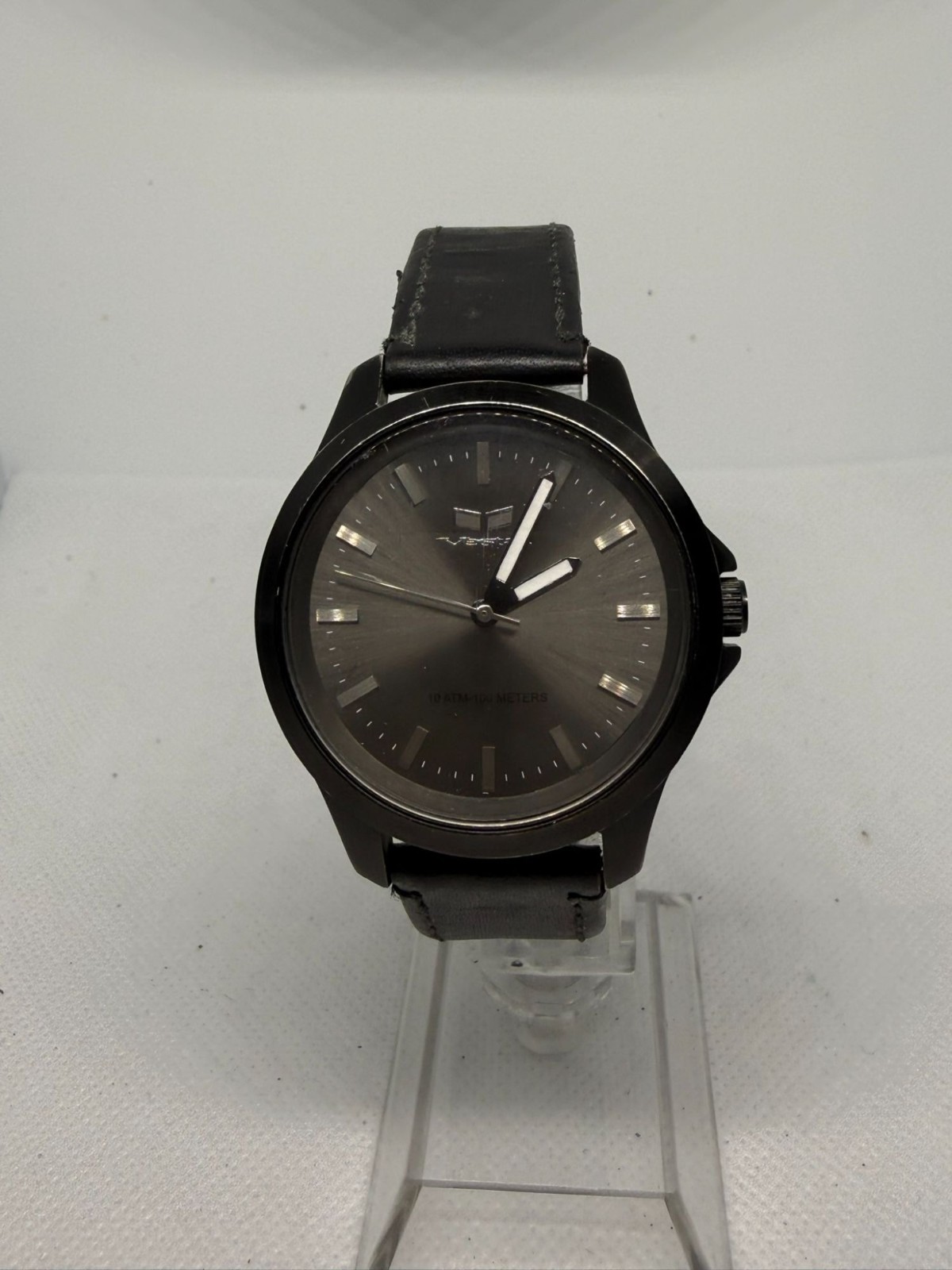 Vestal Heirloom Watch Matte Black Case Dark Grey Dial Luminous Hands