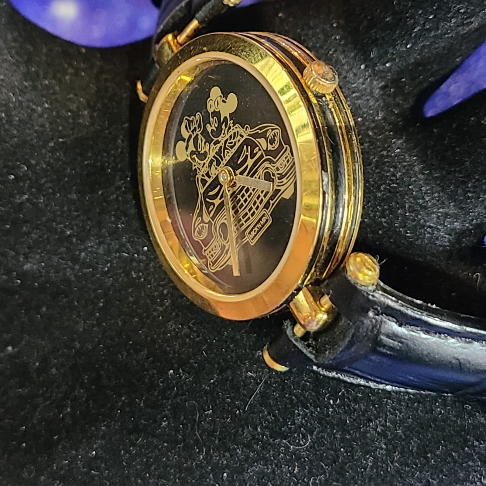 Disney Pedre Mickey Minnie Cadillac Rumble Seat Vintage Watch Ready To Wear