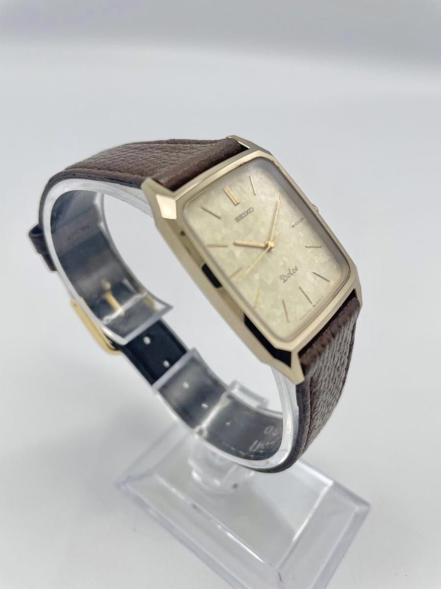 [A3P] Seiko Dolce 7741-5140 Vintage Quartz Gold Plated Analog Men [c2v]