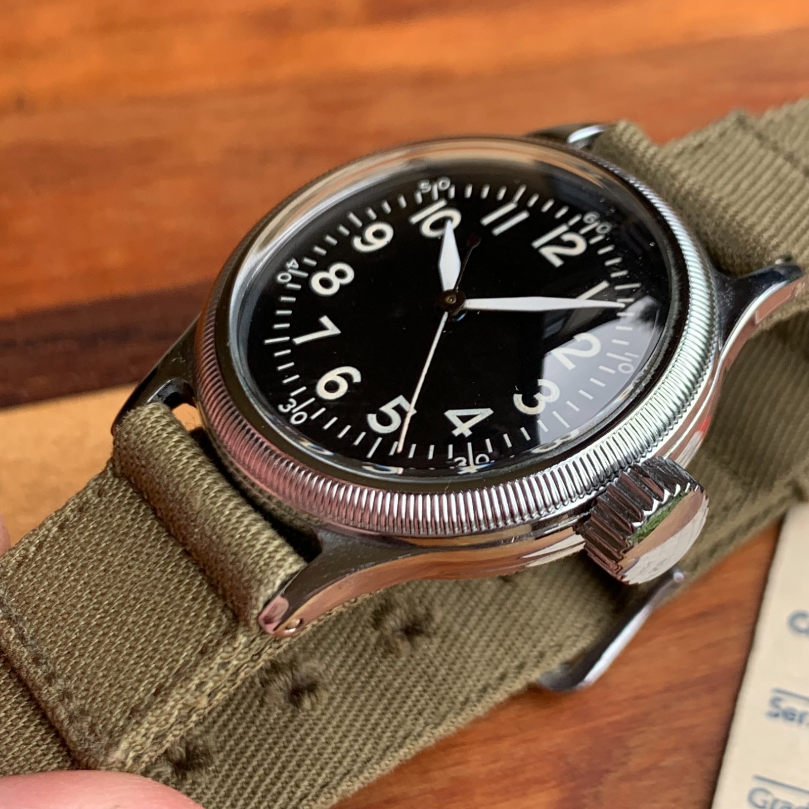 1945 Elgin A-11 Hack Grade 539 16 Jewels US Military Watch -Mint & Serviced #5