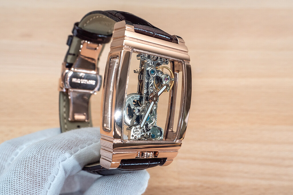 Mens Bridge Manual Mechanical Watch – Rose Gold Brown Leather Diasteria 1688