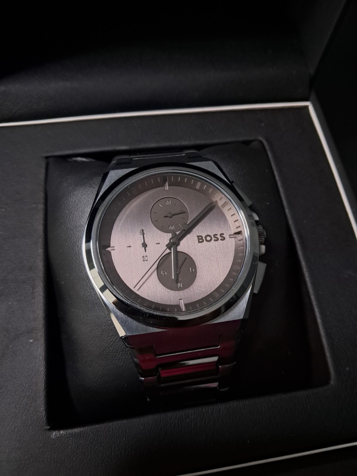 BOSS Hugo Boss Steer Men’s Chronograph Gray Stainless Steel Quartz Watch 1513996
