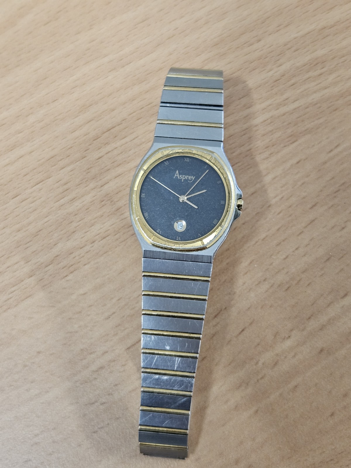 Asprey gold plated Steel quartz gent’s watch
