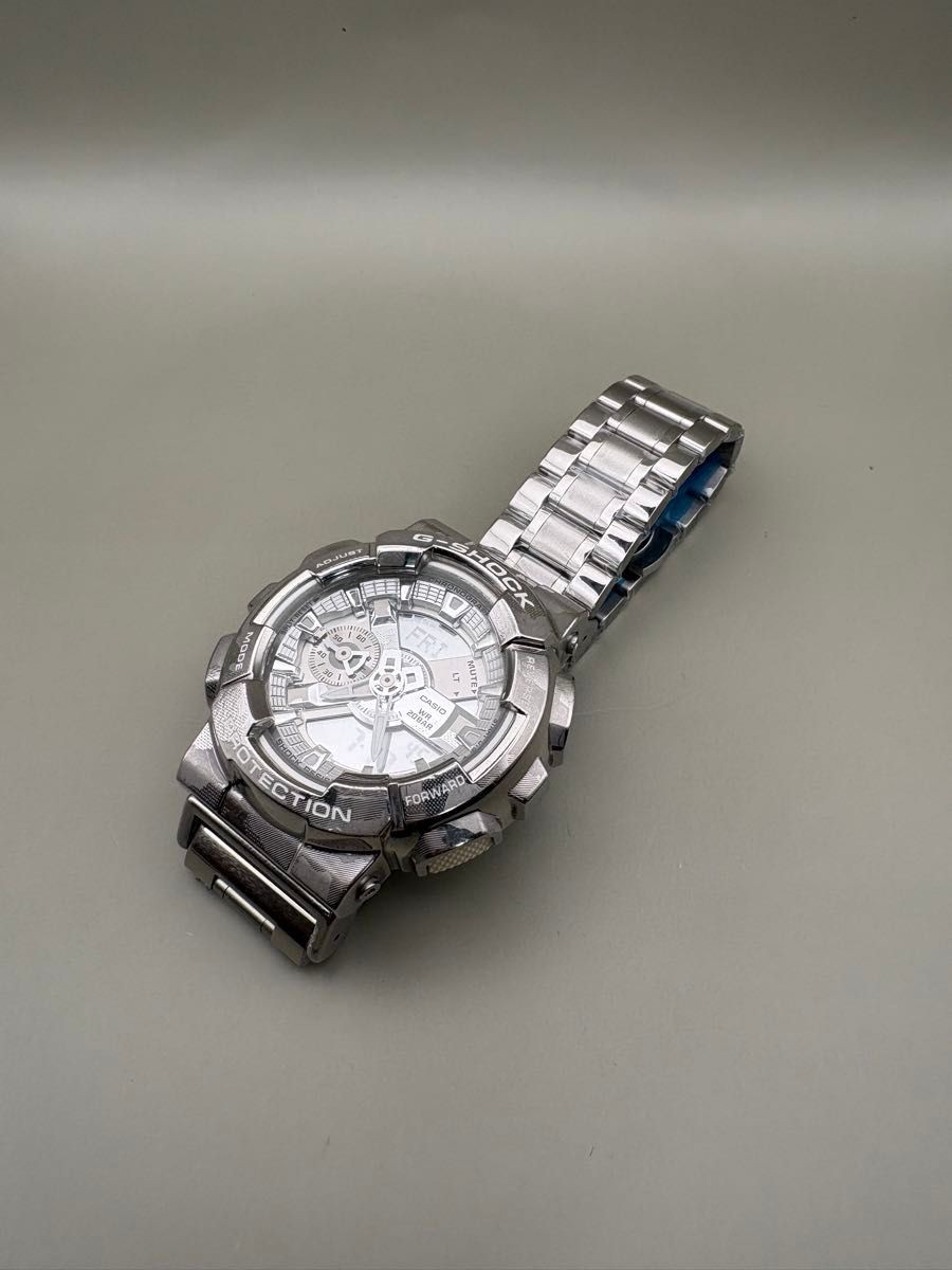 Excellent condition new battery CASIO G SHOCK GA 110SCM Camouflage Silver