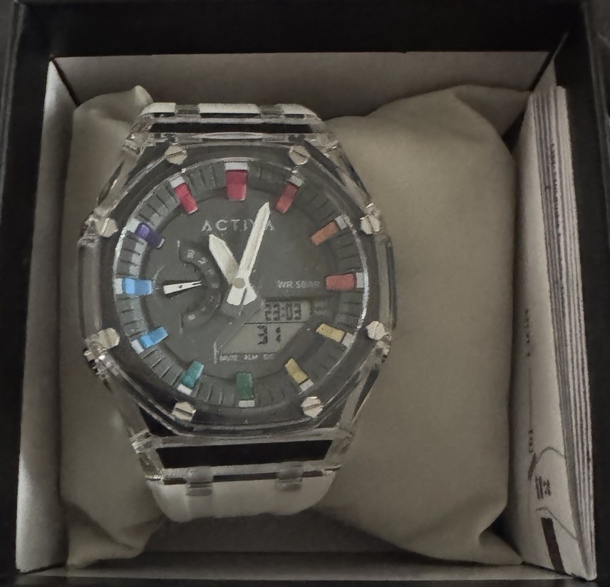 Activa X Invicta Men’s Digital Watch 44.2mm White Multicolor ACW2100-003