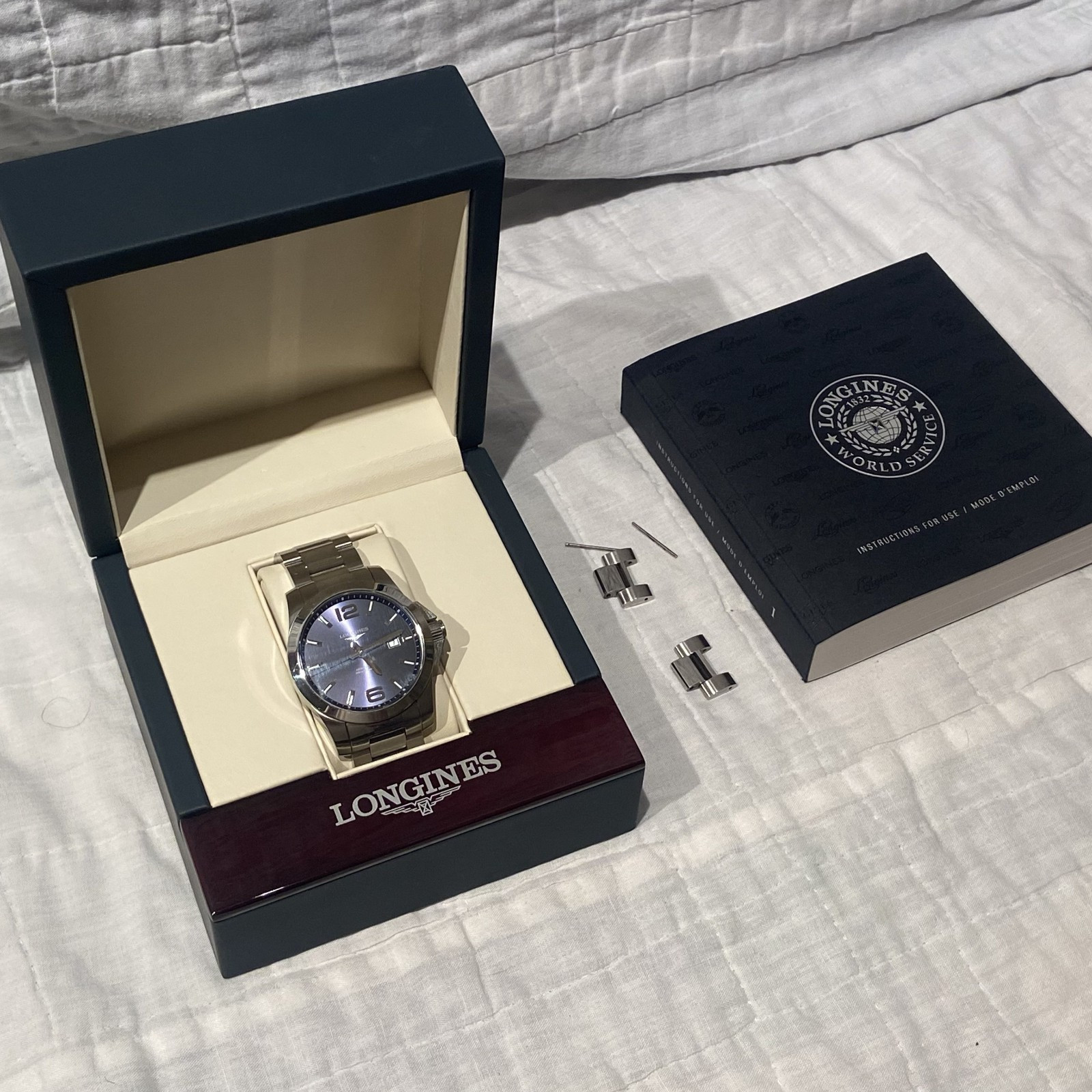 Longines Conquest Automatic 43mm Sunray Blue Dial SS Men’s Watch L3.778.4.58.6