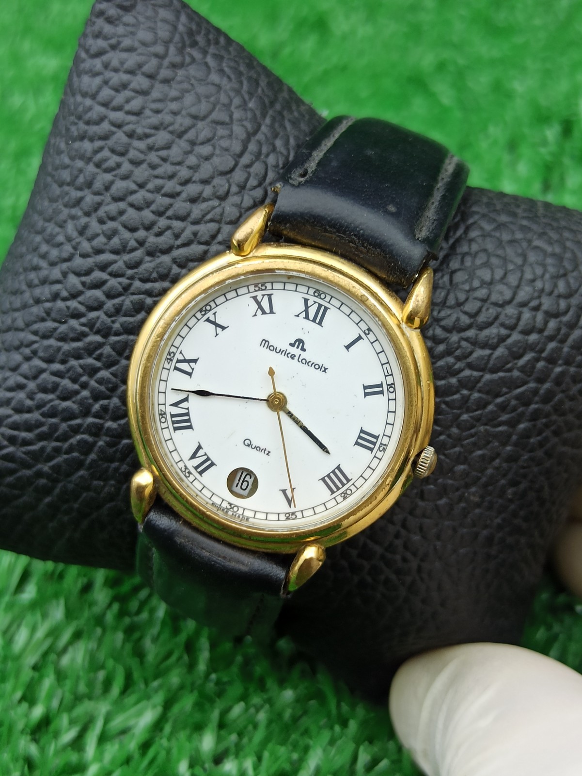 Authentic MAURICE LACROIX Quartz Men’s Wristwatch Swiss 90s