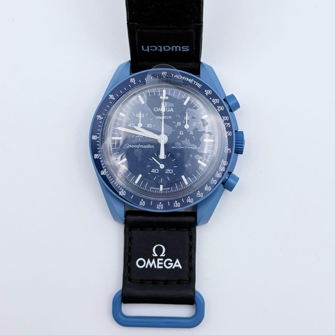 OMEGA X SWATCH SpeedMaster MoonSwatch MISSION TO NEPTUNE 42mm NEW! TAGS! PAPERS!
