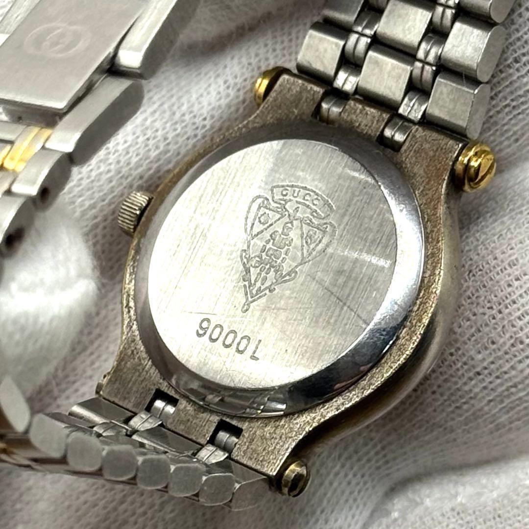 Gucci 9000L Women’s Date Gold Combi Quartz Wristwatch Japan Working 073638