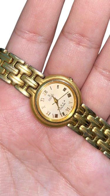 Vintage Darky Five Star Swiss Made Women’s Gold Plated Bracelet Watch 1990s 753.