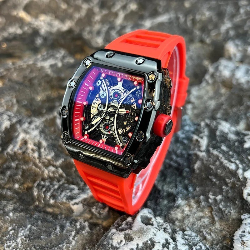 Men’s Watch Light Luxury Brand Wine Barrel dial Fashionable Night Glow Sports Wa