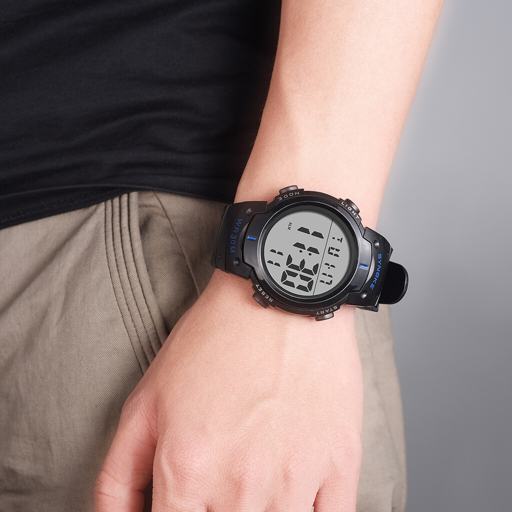 US Men Waterproof Sports Watch Casual Luminous Stopwatch Alarm Simple Army Watch