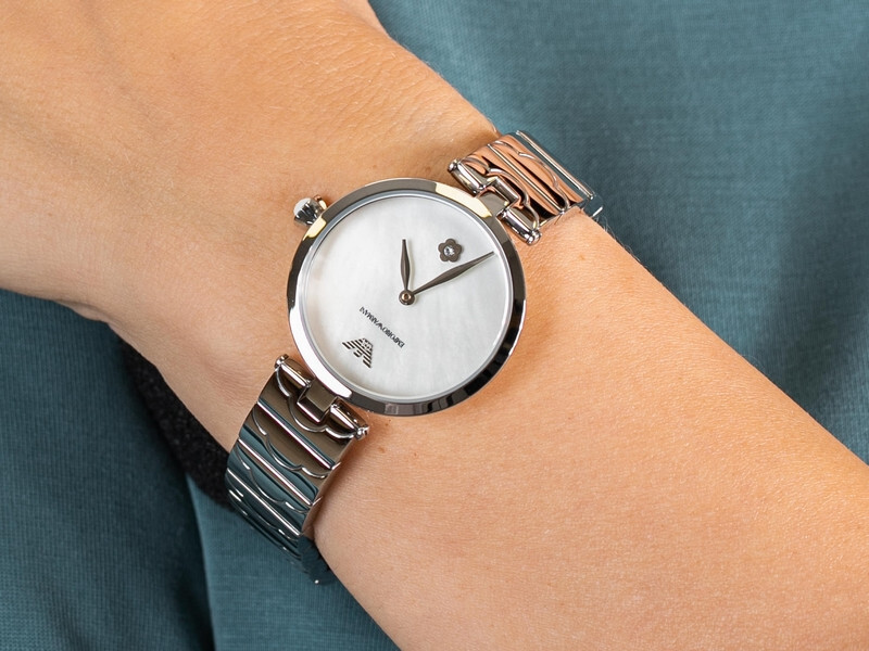 NEW EMPORIO ARMANI WATCH AR11235 ARIANNA MOTHER OF PEARL DIAL – 2 YEARS WARRANTY