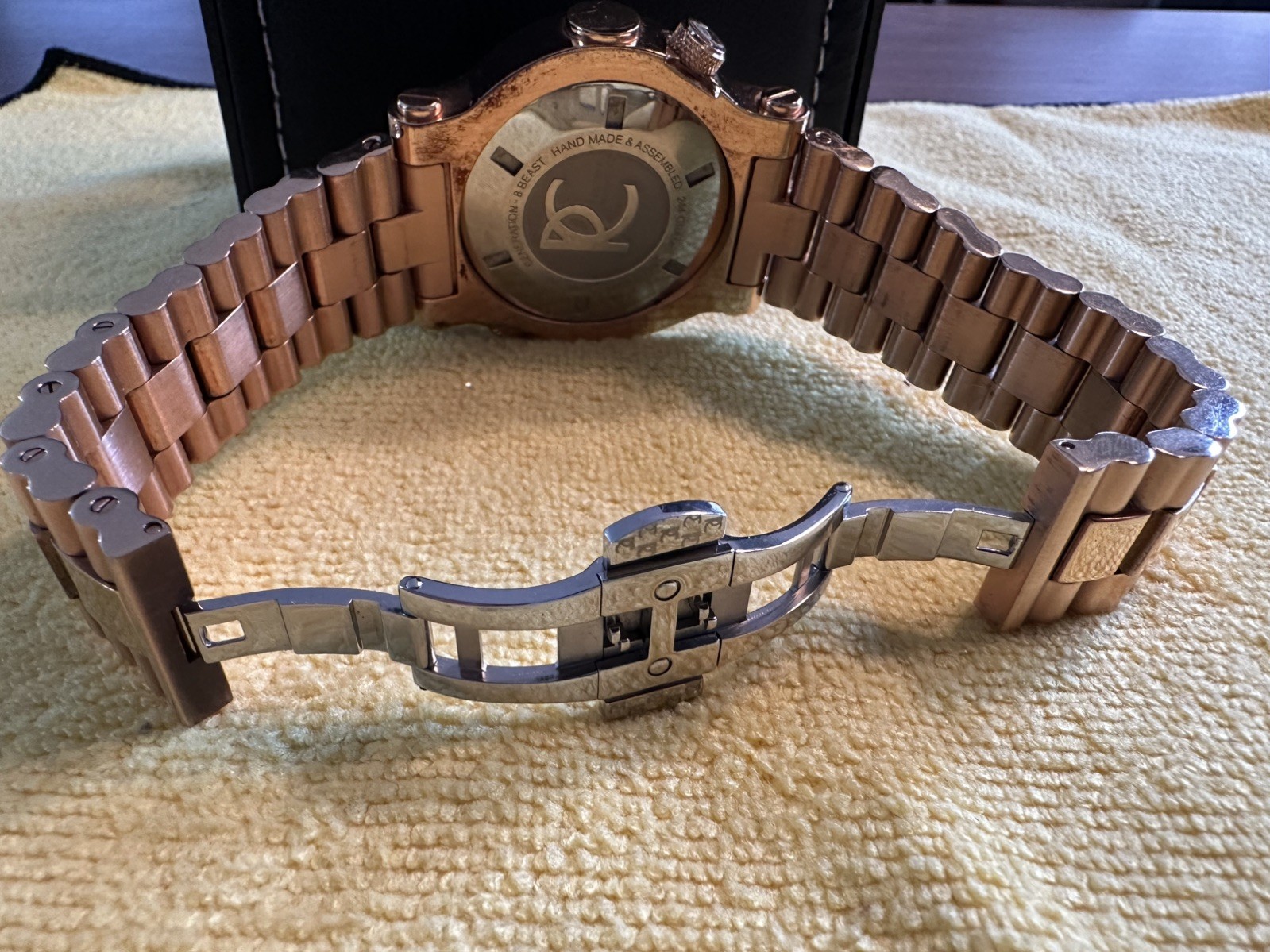 Renato Generation 8 Beast Dual Time Rose Gold PVD 45mm Watch (New Batteries)