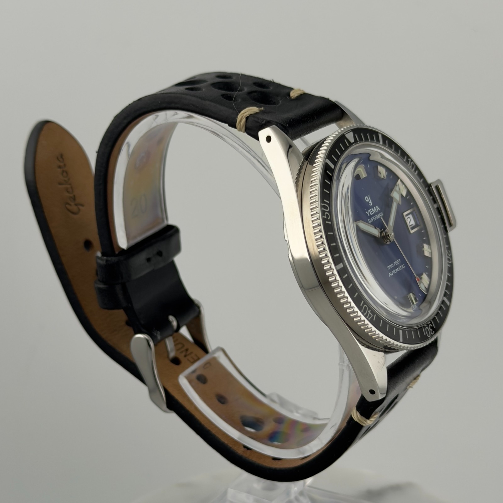 Yema Superman Heritage Blue Purple Sunburst 39mm Automatic Sapphire 300m Diver