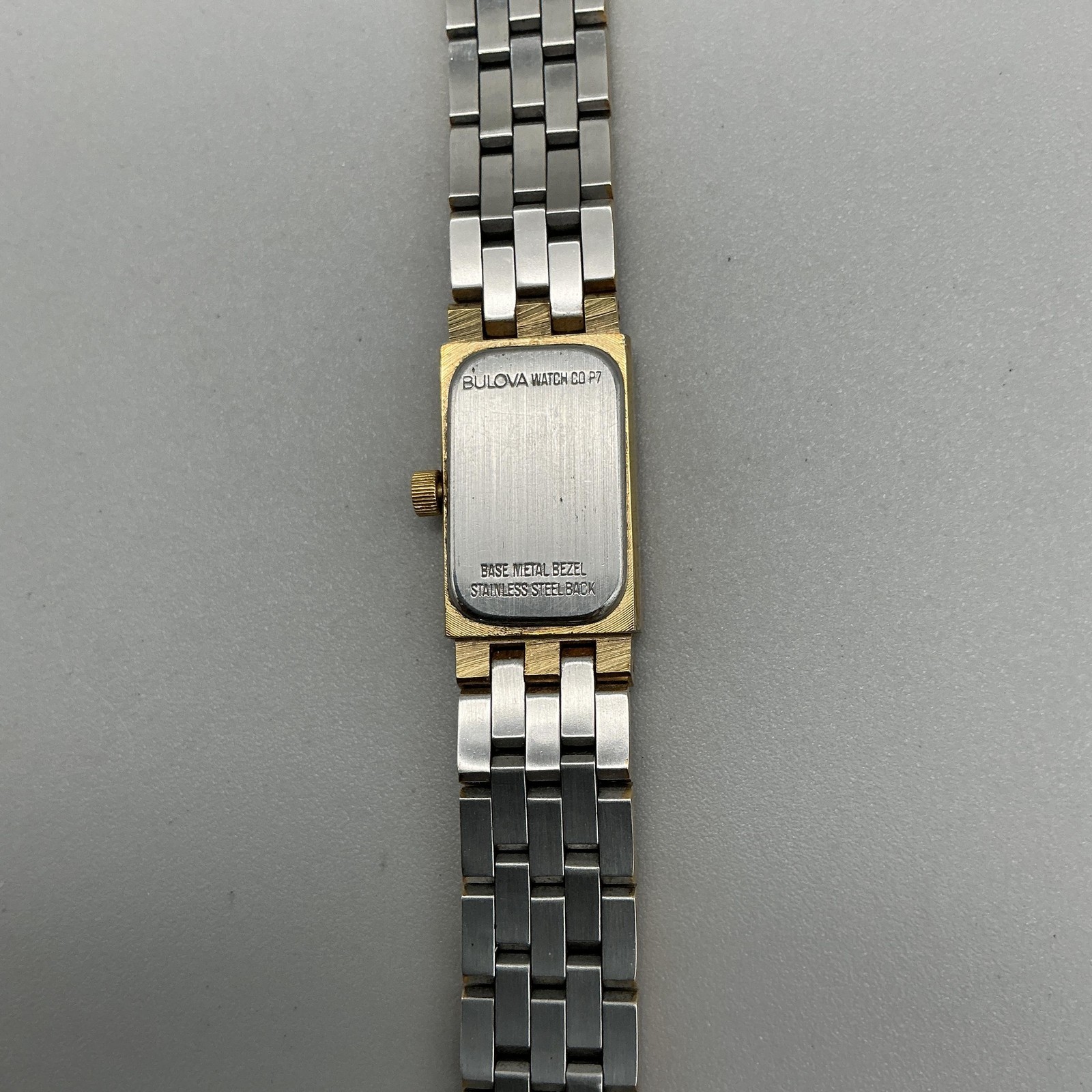 Vintage Bulova Womens Watch 12mm Champagne Dial Gold Tone New Battery 6.5″