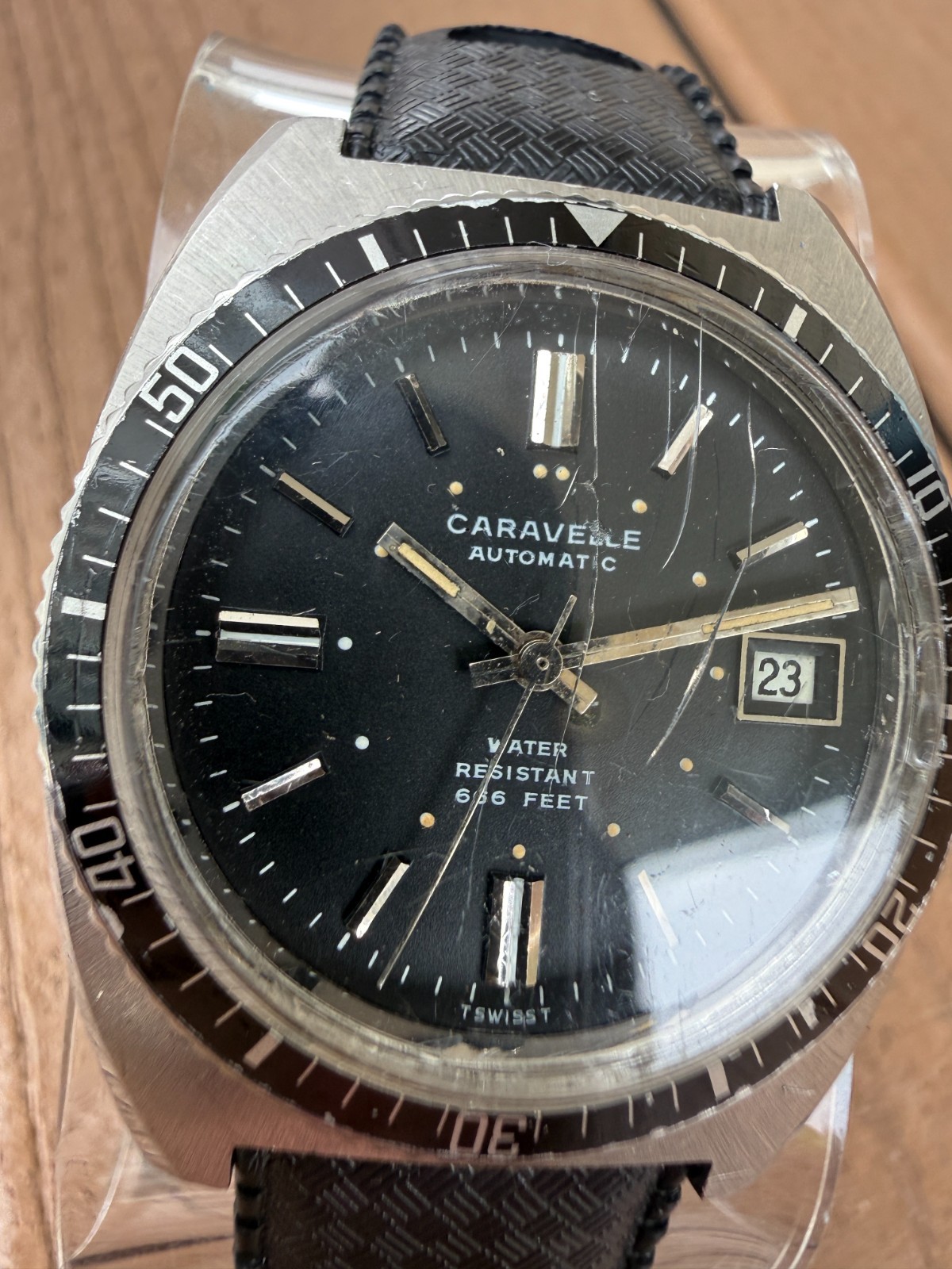 Men’s 1970’s Caravelle “Sea Hunter” 666 Devil Diver Automatic