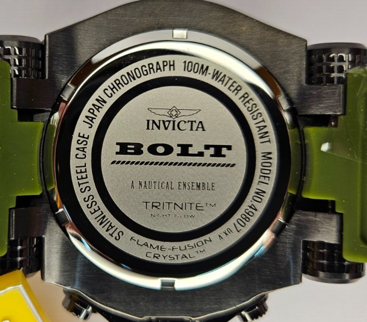 Invicta Bolt Surge 52mm Men’s Quartz (VD54) Watch Army Green/Gunmetal 49807 NIB