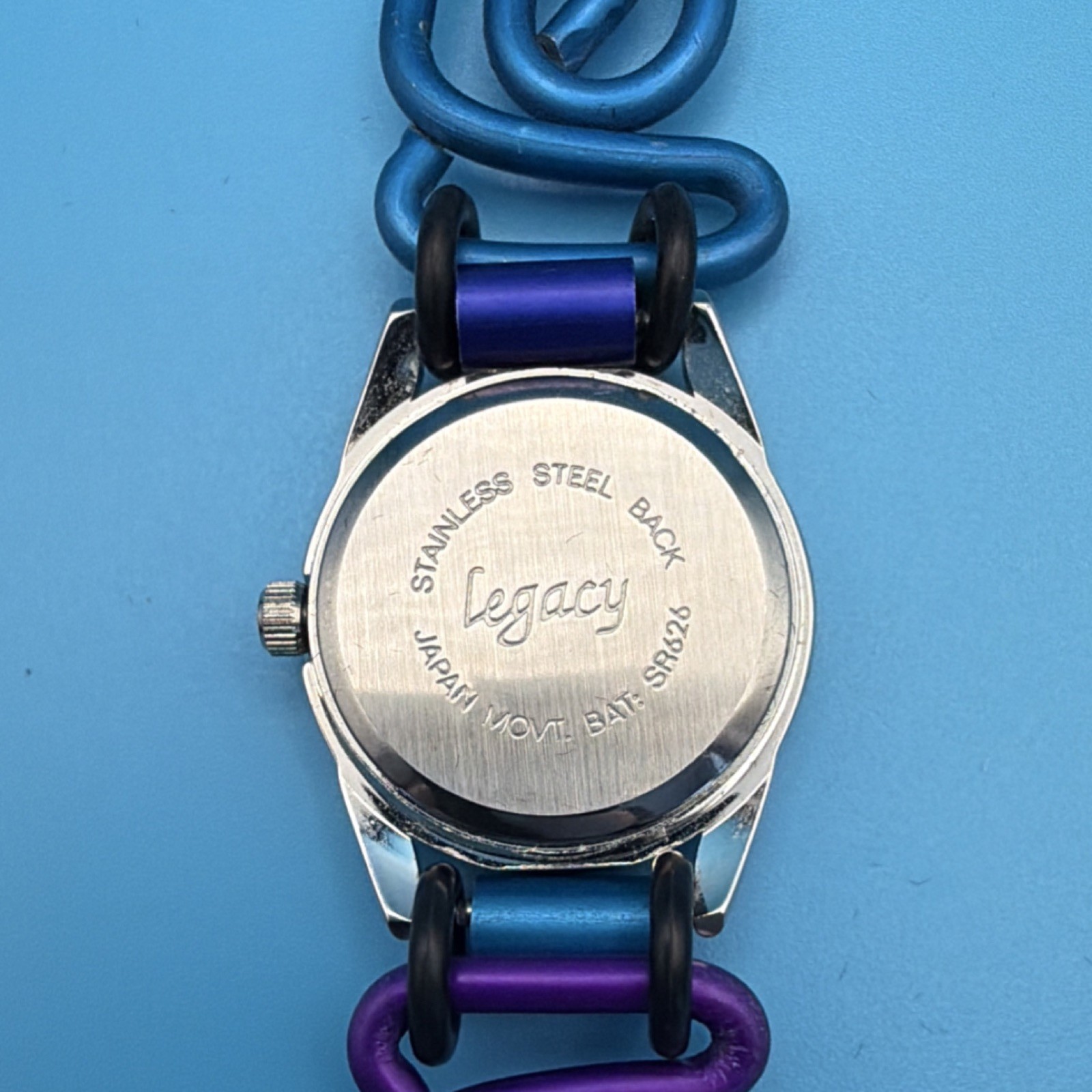 Lois Cohen Legacy Women’s Quartz Wristwatch Blue Purple Metal Bracelet Style (1)